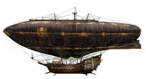 Steampunk Airship Art Steampunk Airship Burning Fi Sci Dirty Airplane - The Art of Images