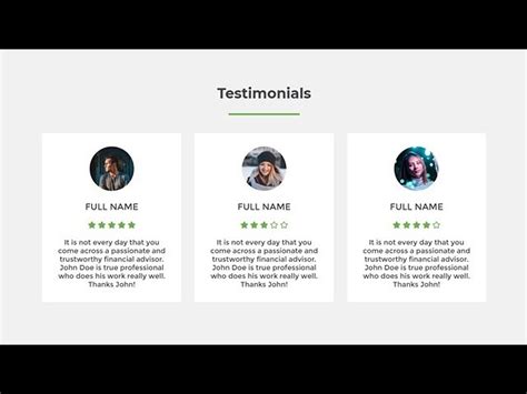 Responsive Testimonials Section using only HTML & CSS