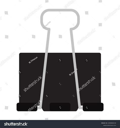 Binder Clip Flat Clipart Vector Illustration Stock Vector (Royalty Free) 2090840218 | Shutterstock