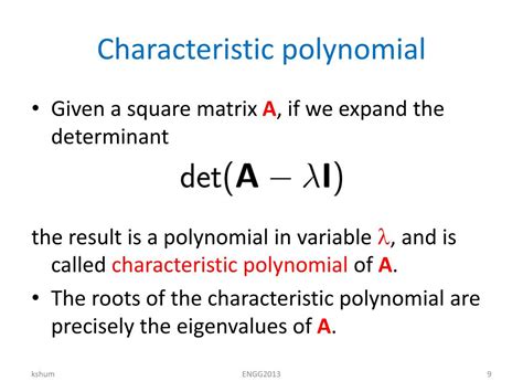 PPT - ENGG2013 Unit 18 The characteristic polynomial PowerPoint Presentation - ID:6566753