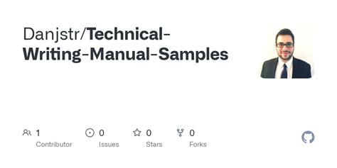 GitHub - Danjstr/Technical-Writing-Manual-Samples