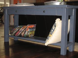 Blue Sofa Table | My wife loves the reclaimed lumber furnitu… | Flickr