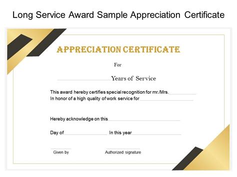 Certificate Of Appreciation Wording For Employees