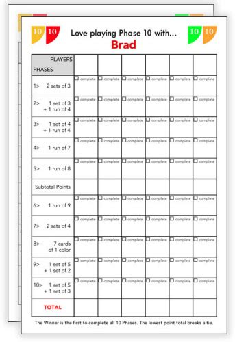 Phase 10 Printable Score Sheet Printable Word Searches - Rezfoods - Resep Masakan Indonesia