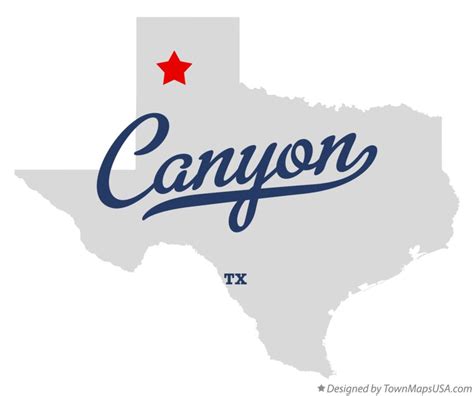 Map of Canyon, Randall County, TX, Texas