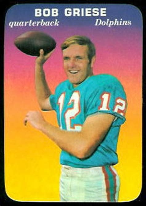 1970 Topps Super Glossy Football Card #28: Bob Griese