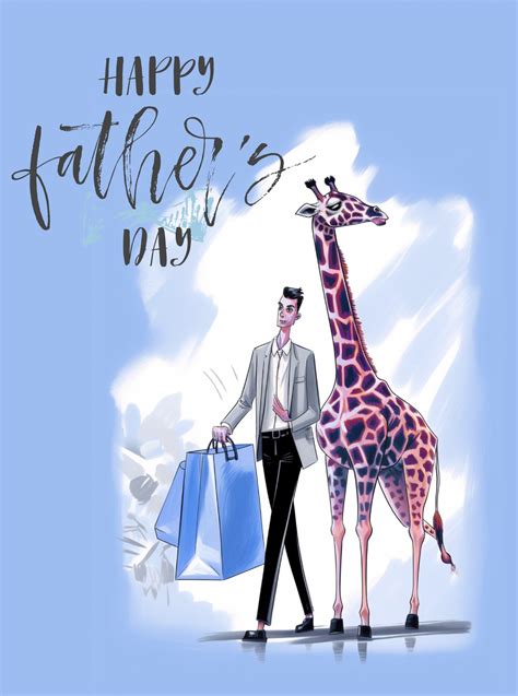 Father's Day Giraffe Greeting Card Free Stock Photo - Public Domain Pictures