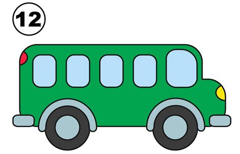 How To Draw A Bus For Kids How To Draw Easy - vrogue.co