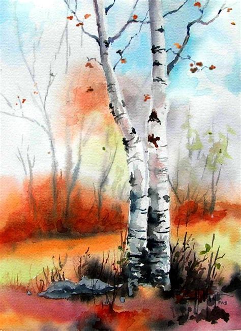 * Watercolor Trees, Watercolor Landscape, Landscape Paintings, Watercolor Paintings, Landscapes ...