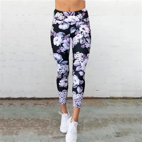 Floral Printed Yoga Leggings Quick Dry Yoga Pants Women Leggins Sport ...