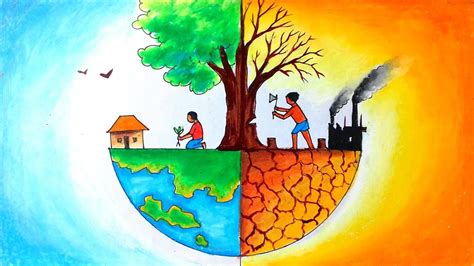 Save environment drawing | Save water poster drawing, Earth art drawing, Earth drawings