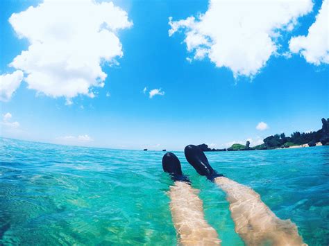 Snorkeling at Maeda Beach in Okinawa, Japan / the most beautiful, clear ...