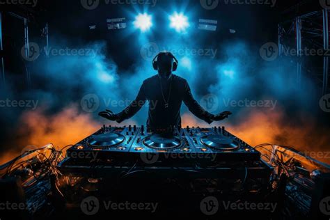 dark music background with playing DJ 26432368 Stock Photo at Vecteezy