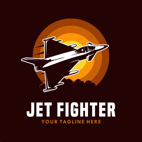 Jet fighter logo template. Vector illustration. 27116880 Vector Art at ...