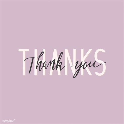 Thank you purple typography vector | premium image by rawpixel.com / Minty #vector #vectoart # ...