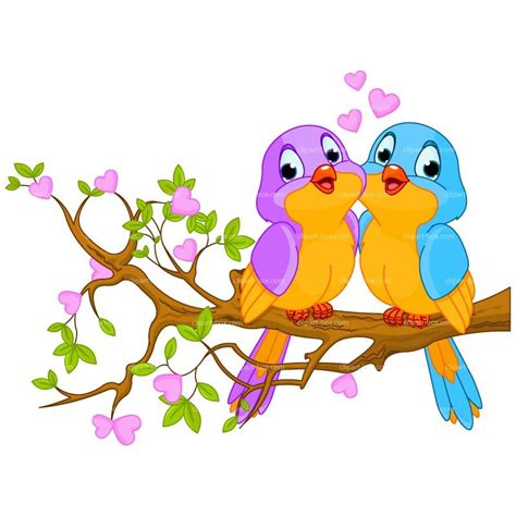 CLIPART BIRDS COUPLE | Royalty free vector design | Birds cartoon ...