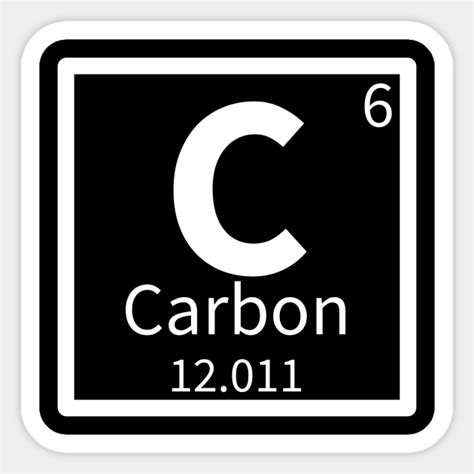 Carbon — Periodic Table Element 6 - Carbon - Sticker | TeePublic