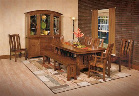 Quarter Sawn Whit Oak Amish Dining Set | Dining room sets, Dining room ...