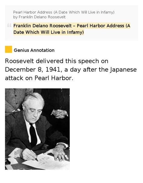 Franklin Delano Roosevelt – Pearl.. – Franklin Delano Roosevelt