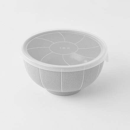 Lidded Bowl / White Stripe Design - Made in Japan