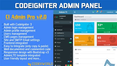 CodeIgniter Admin Panel - CodexWorld