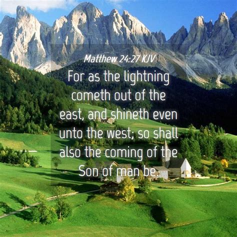 Matthew 24:27 KJV Bible Verse Images