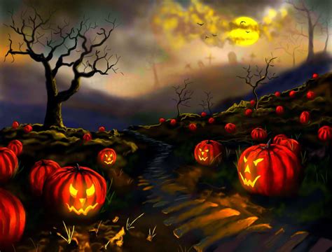 Pumpkin Patch #halloween #pumkins #patch #moon #night #full-moon #path ...