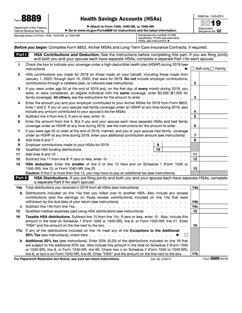 2018 Form 8889 - Editable Online Blank in PDF