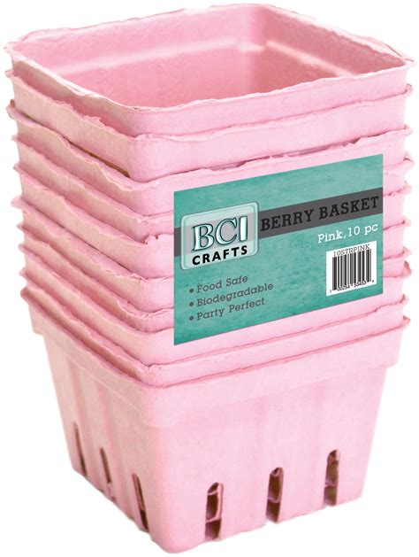 BCI Crafts Berry Basket 10/PkgPink - Walmart.com