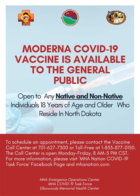 Covid-19 Vaccine is Open for Anyone who Resides in North Dakota — MHA ...