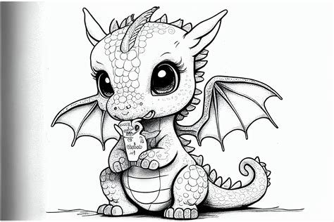 Dragon Coloring Pages Easy Cute Baby Dragon Drawings From Fire Hot ...