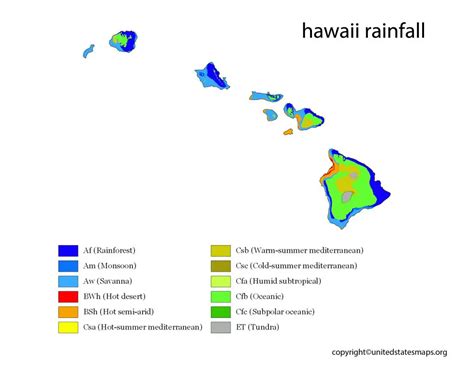 Hawaii Rainfall Map | Rainfall Map of Hawaii