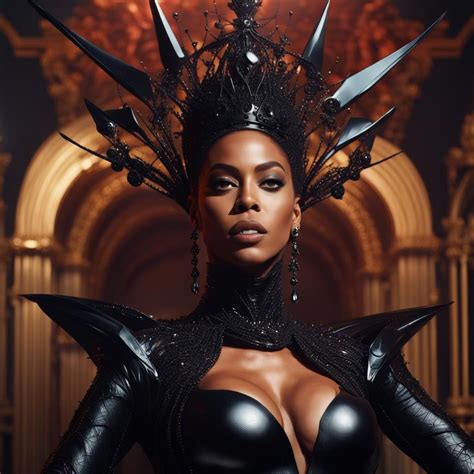 Beyoncé dressed in black latex.. She is the Empress of the Latex ...