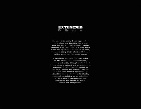 Extended Play on Behance