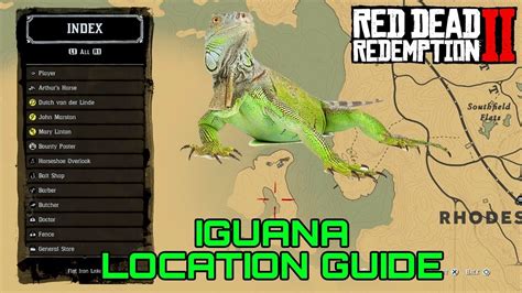 Red Dead Redemption 2 - Iguana Location Guide - YouTube