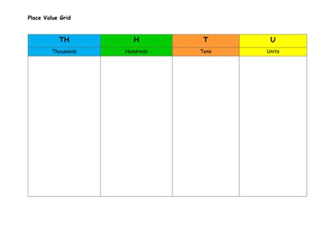 Place Value Grid Lower KS2 | Teaching Resources