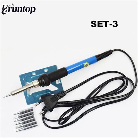 Eruntop 110V/220V 60W Electric Soldering Irons Temperature Adjustable Electric Iron Mini Handle ...