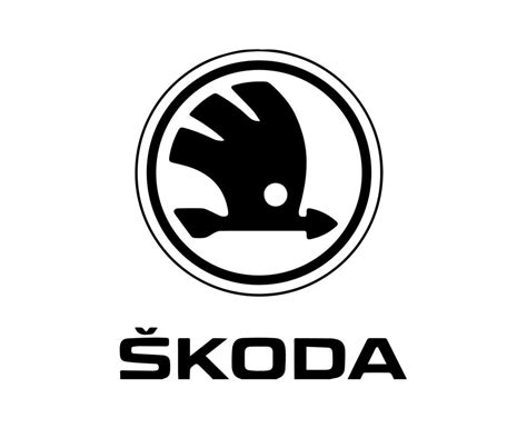 Skoda Brand Logo Car Symbol With Name Black Design Czech Automobile ...