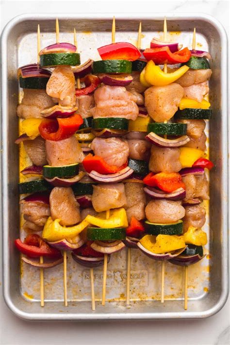 Grilled Chicken Kabobs (Juicy Chicken!) - Little Sunny Kitchen