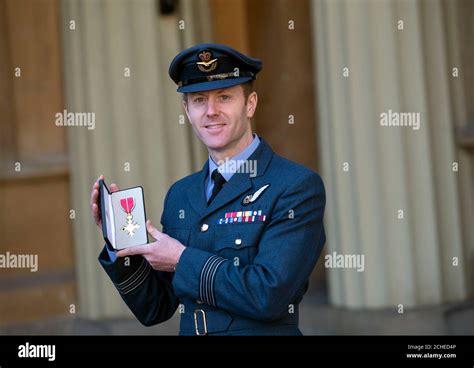 Wing Commander Kevin Gatland from the Royal Air Force with his OBE ...