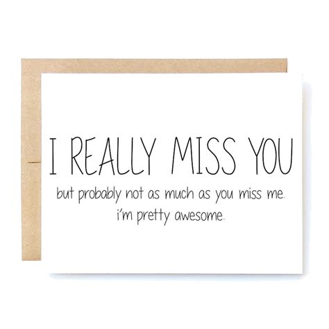 Funny I Miss You Card Missing You Card I Really Miss You. - Etsy