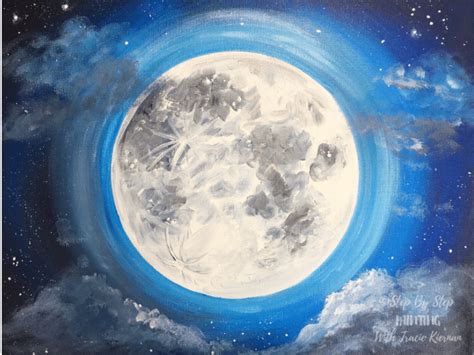 Moon Painting - Step By Step Acrylic Painting Tutorial - With Pictures