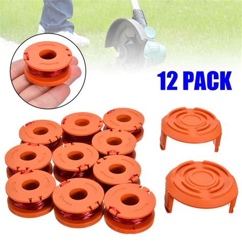 10pcs Replacement Spool String Trimmer Line +2pcs Cap Cover for WORX ...