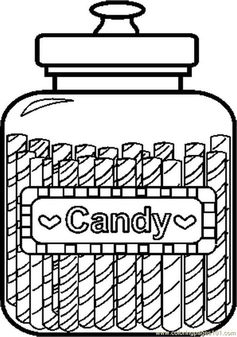 Candy Jar Coloring Page Coloring Pages