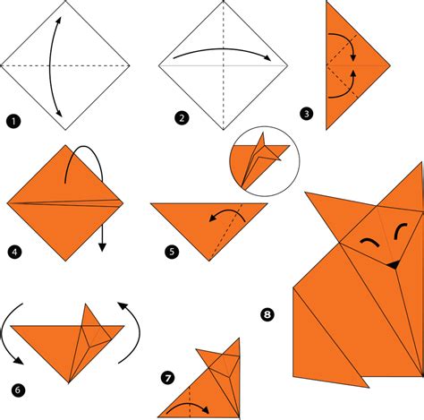 Make an adorable origami fox in only 8 steps! Quick and easy! Origami Design, Diy Origami, Chat ...