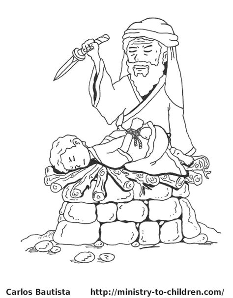 40+ abraham sacrificing isaac coloring page - MoeenTatyana