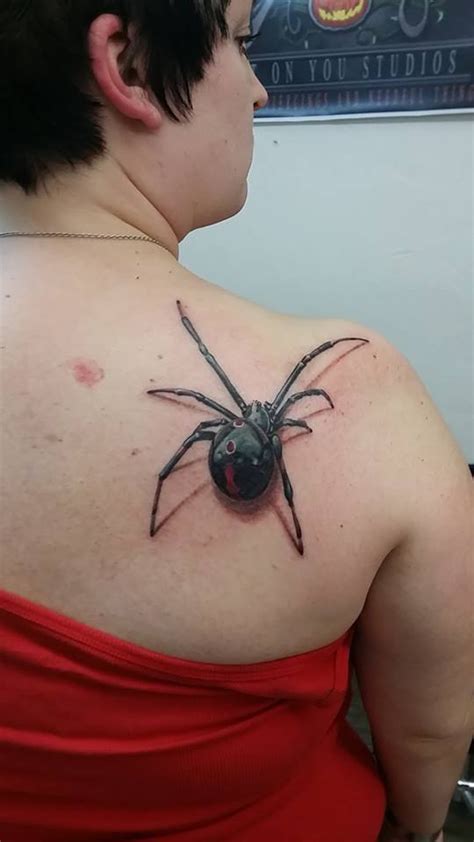 3D Black Widow Spider | Best tattoo design ideas