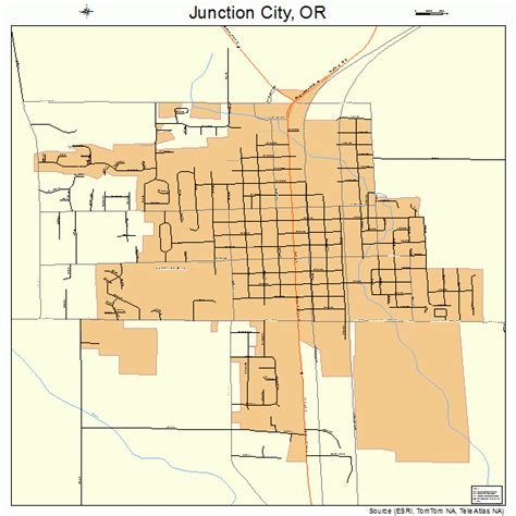 Junction City Oregon Street Map 4138000
