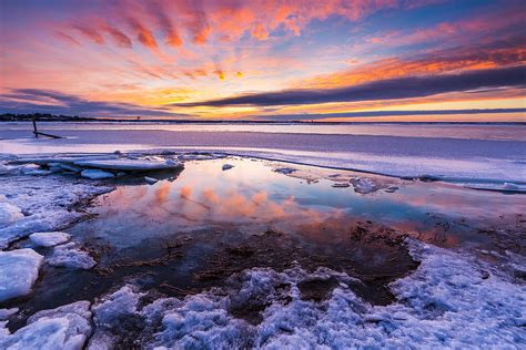 Peconic Bay Arctic Sunset Photograph by Ryan Moore - Fine Art America