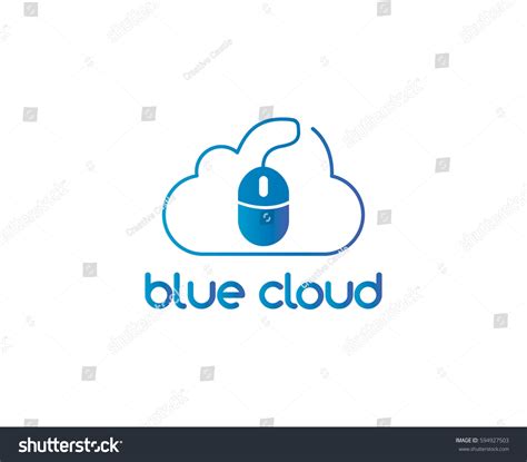 Blue Cloud Logo Vector Stock Vector (Royalty Free) 594927503 | Shutterstock